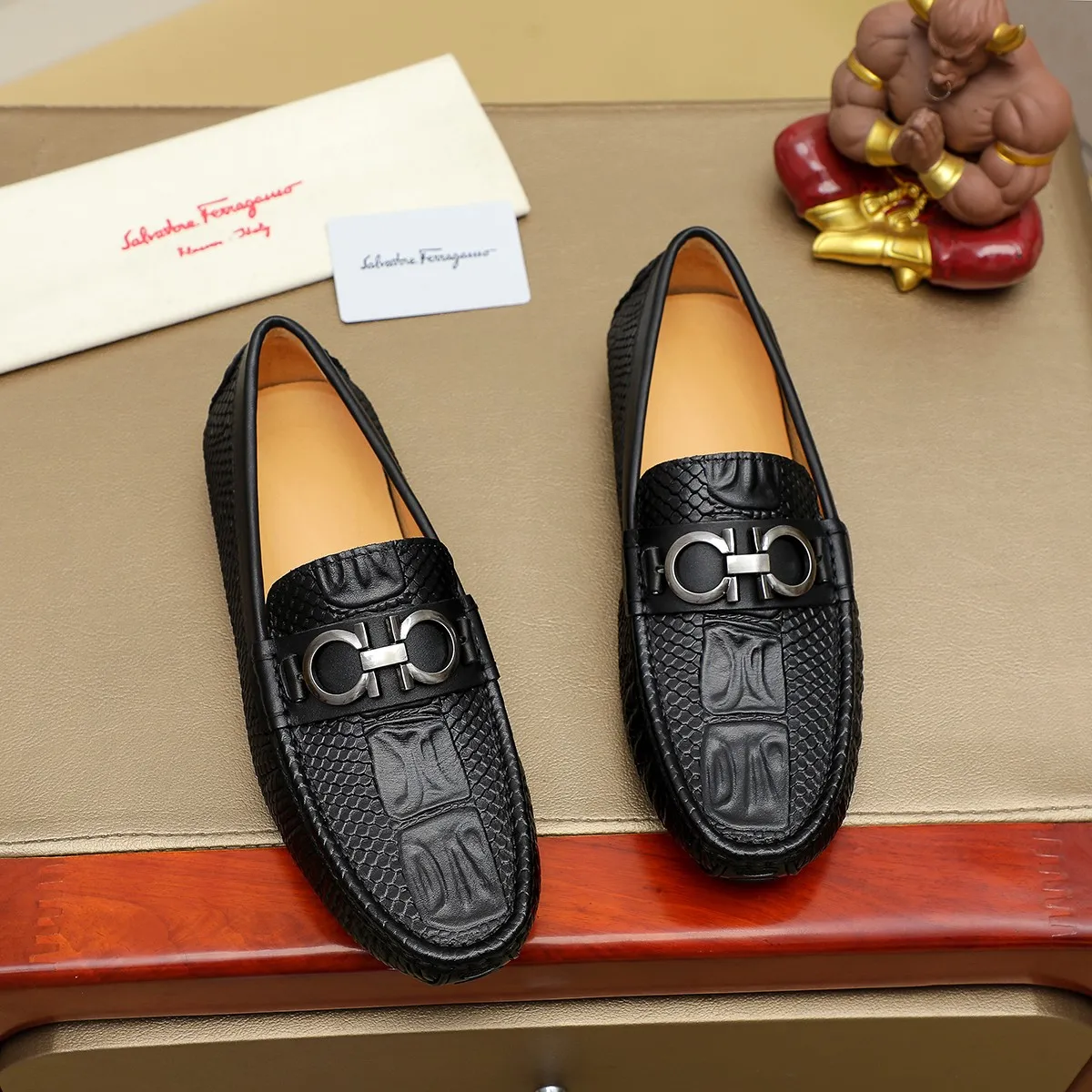 Men's shoes 💰360 🕷🕷【Ferragamo】Ferragamo Popular fashionable casual slip-on shoes🇨🇳Official website counter 1:1 production, original mold opening💯Good quality visible, imported high-end first-layer calfskin, luxurious pigskin lining🌿Very clear texture, high-quality waterproof, non-slip and wear-resistant outsole🎋High quality and low price, truly handmade🍓Color, code number 38-45